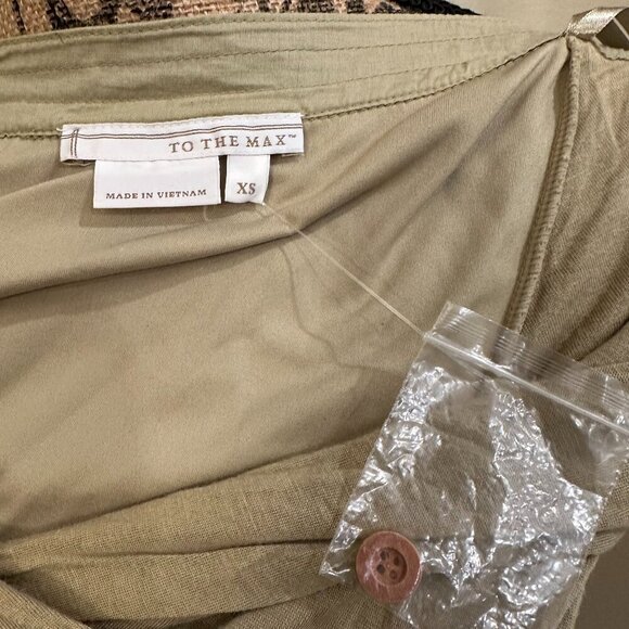 🌿 NWOT - To The Max Olive Green Halter Dress – Boho Chic (XS) 🌿 - Picture 5 of 5